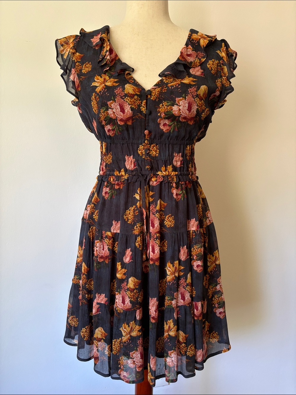 NWT - PAIGE Paradis Floral Mini Dress
